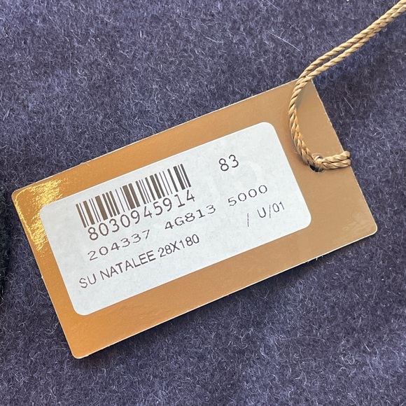 NWT Authentic Vintage Gucci wool scarf with embroidered crest - Picture 5 of 6